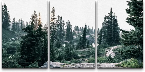 Miniatura 121 de wall26 Lienzo enmarcado para pared, juego de arte debajo de los tallos de bambú verde, naturaleza, desierto, fotografía, realismo, contemporáneo