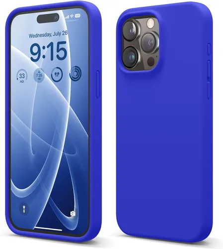 Miniatura 24 de elago Funda compatible con iPhone 15 Pro Max, de silicona líquida, funda protectora de cuerpo completo, a prueba de golpes, funda delgada