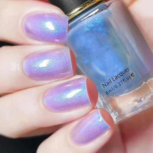 Miniatura 16 de COSMOO Esmalte de uñas de glitter negro de secado rápido, 12 ml, resistente a las astillas, vegano, de secado rápido, con vetas, de larga duración