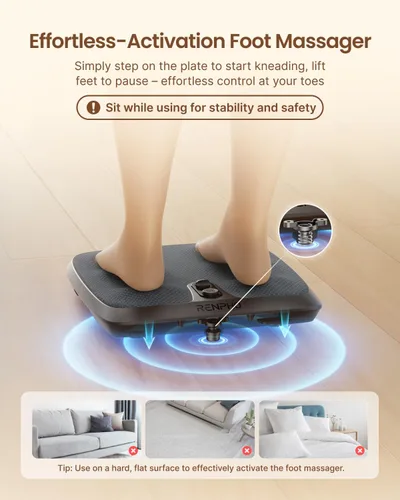 Miniatura 4 de RENPHO Masajeador de pies Shiatsu FSA con calor, regalos del día del padre para marido, gatillo de presión de encendido/apagado habilitado para pies