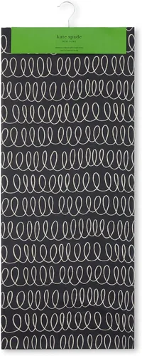 Miniatura 5 de kate spade new york in The Loop & Joy Dot Camino de mesa reversible, 100% algodón, lavable a máquina, negro/beige, 15 x 72 pulgadas