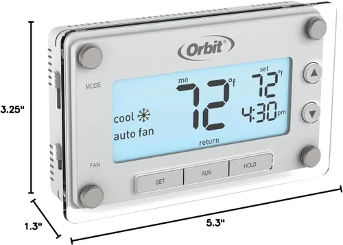 Miniatura 7 de Termostato de confort Orbit 83521, transparente, programable, con pantalla grande, fácil de leer