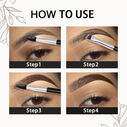 Miniatura 5 de evpct - Kit de maquillaje de pomada en gel en polvo para cejas color rubio con cepillo de doble punta, kit de plantillas para cejas para mujeres