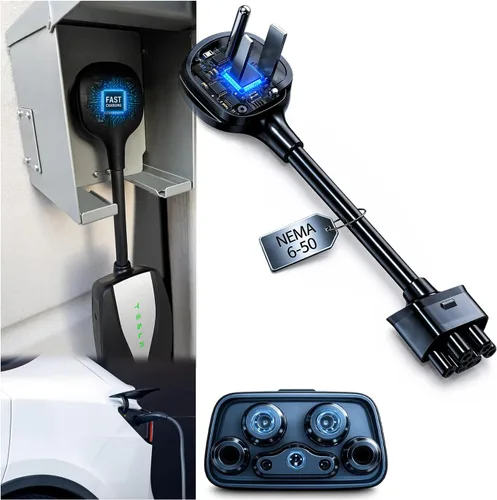 Miniatura 13 de Adaptador NEMA 10-30 para Cargador Móvil Tesla Gen 2 y 3, para Toma de 240V, 24 Amperios, Compatible con Modelo 3, Y, X, S, Ideal para Viajes por