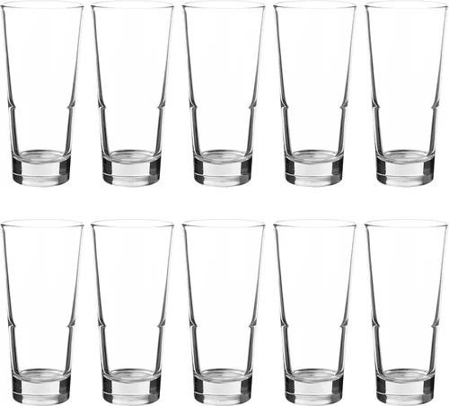 DISCOUNT PROMOS Juego de 10 vasos Navara Highball de 15 onzas, paquete a granel, perfectos para utensilios de bar, mezcla de cócteles, vasos para En