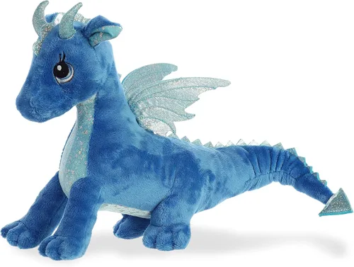 Miniatura 3 de Aurora® Enchanting Sparkle Tales™ Indigo Dragon™ Animal de peluche - Aventuras mágicas - Juego sin fin - Azul 16 pulgadas