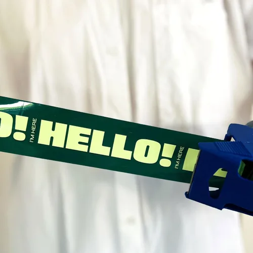 Miniatura 8 de Cinta de embalaje decorativa genial para pequeñas empresas, linda cinta de embalaje y envío con diseño de diseñador, ¡Hola! Estoy aquí, verde oscuro