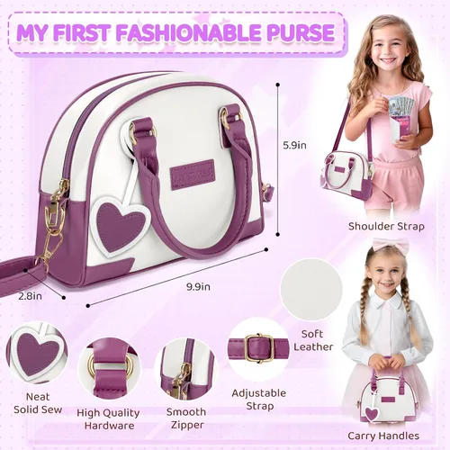 Miniatura 2 de INNOCHEER Bolso de niñas pequeñas, bolso de juguete para niños con maquillaje de fantasía, bolso de juego para niñas pequeñas, bolso de juego