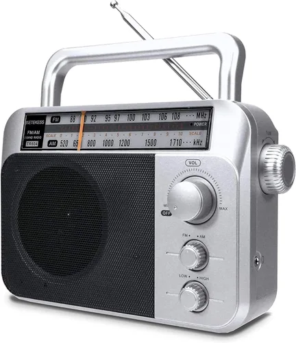 Miniatura 11 de Retekess TR604W AM FM NOAA Radio, Radios meteorológicas de emergencia portátiles con la mejor recepción, alimentadas por AC o batería D, con esfera