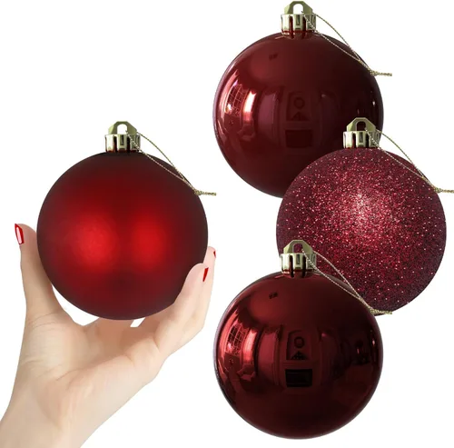 Miniatura 164 de Bolas de Navidad Grandes de 3.2" en Azul Bebé - Adornos para Árbol de Navidad, Bolas Colgantes Inastillables para Cumpleaños, Halloween, Boda