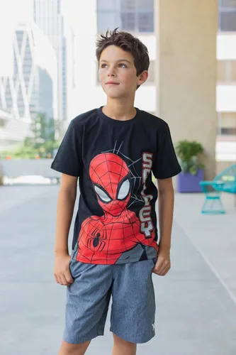 Miniatura 5 de Marvel Spider-Man - Paquete de 4 camisetas sin botones para niños pequeños a grandes