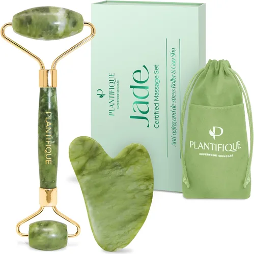 Miniatura 12 de PLANTIFIQUE Juego de Rodillo Facial de Hielo y Gua Sha de Acero Inoxidable - Herramientas de Masaje para Cuidado de la Piel con Crioterapia - Juego