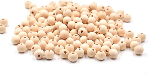Miniatura 7 de 300 cuentas espaciadoras de madera de 0.315 pulgadas – Cuentas sueltas redondas de madera natural sin terminar