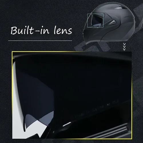 Miniatura 6 de Casco modular SDFGDFD Bluetooth, casco anticolisión de la motocicleta de cara completa ha obtenido la certificación DOT/ECE, casco de moto de cara