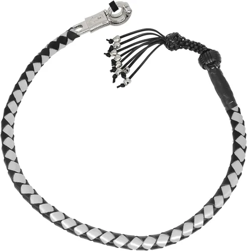 Miniatura 7 de Biker Whip - Látigo para motocicleta de 36 pulgadas, accesorios de manillar para motocicleta, látigos trenzados de cuero genuino para motocicletas