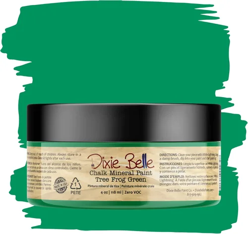 Miniatura 259 de Dixie Belle Paint Company - Pintura con acabado de tiza para muebles, color negro (Caviar), 1 galón, 128 fl oz, pintura mineral color rosa intenso