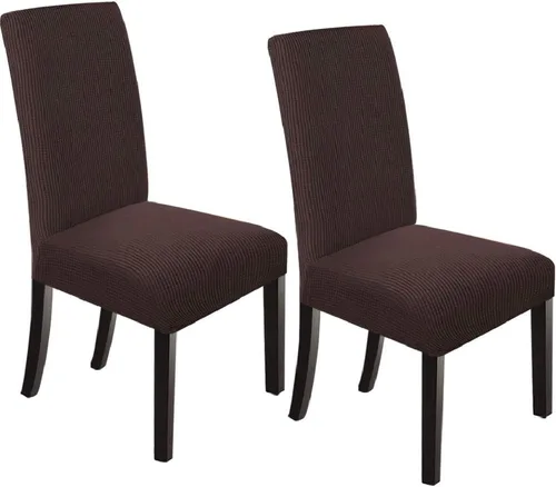 Miniatura 29 de NORTHERN BROTHERS Juego de 2 fundas para sillas de comedor, fundas elásticas para sillas Parsons, color rojo vino