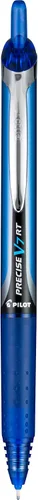 Miniatura 2 de PILOT Precise V7 RT - Bolígrafos de tinta líquida recargables y retráctiles, punta fina (0.7 mm), tinta azul, paquete de 6 - Ideal para la escuela