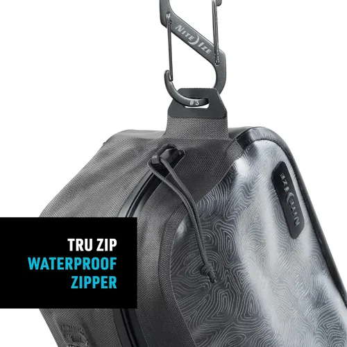 Miniatura 3 de Nite Ize Runoff Cubo de embalaje pequeño impermeable, bolsa de viaje impermeable IP67, bolsa seca con compresión, carbón
