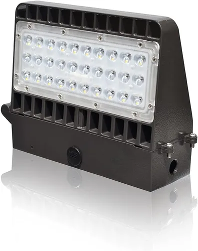 Paquete de luces LED de pared de 48 vatios – Iluminación de seguridad LED comercial al aire libre 6240 lúmenes LED de pared, paquete de luz de área,