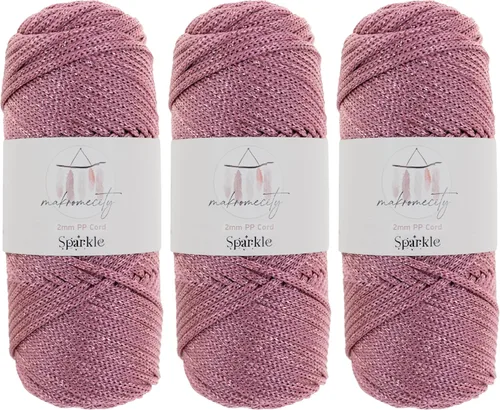 Miniatura 47 de Makromecity, Cordón de macramé de poliéster de 2 mm x 38 m (125 yardas) 2 mm de polipropileno, cordón de macramé para crochet, bolsas de macramé