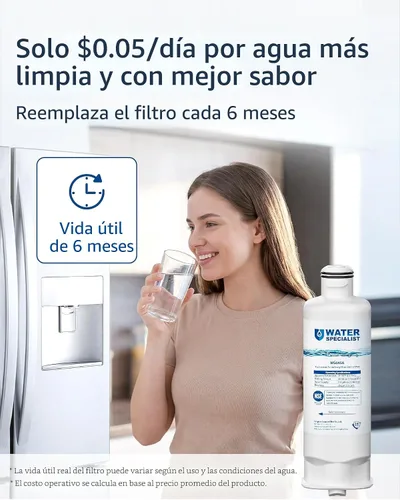 Miniatura 7 de Waterspecialist Filtro de agua para refrigerador WS645A, repuesto para Samsung® DA97-17376B, HAF-QIN/EXP, HAF-QIN, RF28T5001SR, DA97-08006C