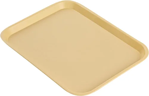 Miniatura 12 de Restaurantware Bandejas de comida rápida, paquete de 10 bandejas de plástico para cafetería, de 10 x 14 pulgadas, rectangulares verdes, aptas