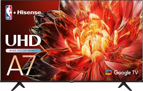 Hisense Serie A7 Smart TV de 55 pulgadas 4K UHD con Google TV con control remoto de voz, modo de juego Plus, Chromecast incorporado (55A7N, modelo