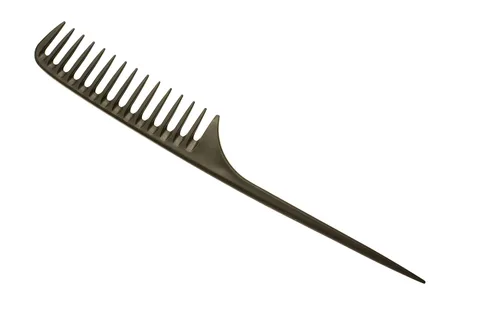 Peine de rastrillo de dientes anchos de carbono con cola desenredante apto para niños, rizo natural y peine de ondas de playa, estilizador de