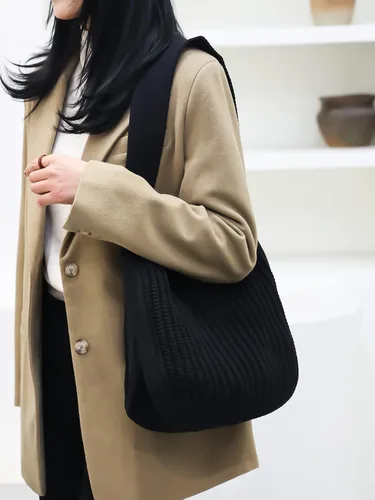 Miniatura 9 de ENBEI Bolsos de hombro para mujer Bolsos de ganchillo Bolso de punto grande Bolso de mano estético para la escuela lindo Bolsas de mano Bolsa