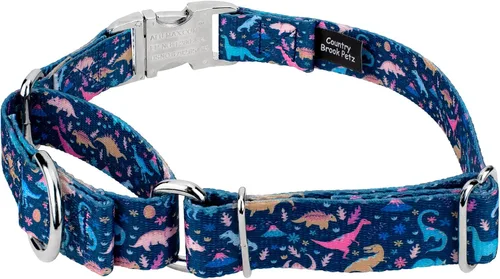 Miniatura 3 de Country Brook Petz - Collar de perro Martingala de dinosaurios con hebilla premium - Colección Critter Corner con 6 diseños temáticos de criaturas