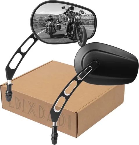 Espejos retrovisores negros de 8mm para Touring Road Glide FLTRX Electra Glide FLHT Road King FLHR Street Glide FLHX Sportster Dyna Softail modelos