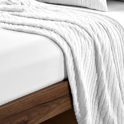 Miniatura 5 de FreshCulture Sábanas ajustadas tamaño King, paquete al por mayor de 6, bolsillo profundo, sábanas bajeras de microfibra suave para el hogar, Blanco