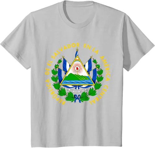 Miniatura 29 de Camiseta con diseño de emblema de la bandera de El Salvador