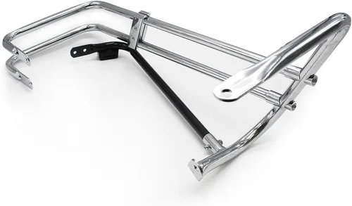 Miniatura 2 de SG05 - Kit de protección de alforja cromada de doble riel compatible con Harley Davidson 1997-2008 FLHR y FLHHT/ FLHTCUSE 2006-2008 / FLTR 1998-2008