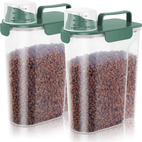 Miniatura 14 de LEAWALK Recipiente hermético de almacenamiento de alimentos para perros y gatos de 5 libras con boquilla grande mejorada, sin BPA, recipientes