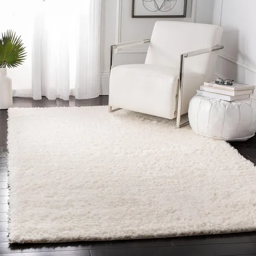 SAFAVIEH Madrid Shag Collection - Alfombra decorativa, 4 x 6 pies, diseño liso, no desprende pelusa y de fácil cuidado, 1.6 pulgadas de grosor,
