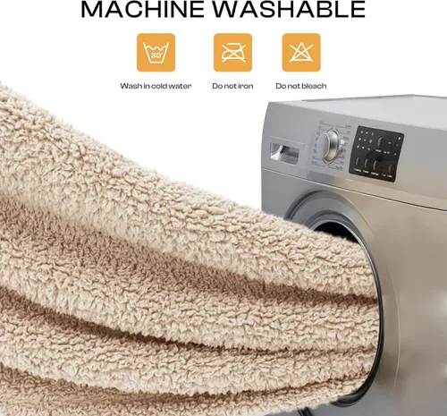 Miniatura 4 de 1 paquete de 3 mantas calmantes esponjosas de vellón de primera calidad para mascotas, manta sherpa suave para perros, cachorros, gatos, beige