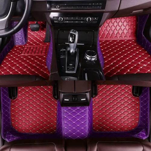 Miniatura 18 de Personaliza las alfombrillas de cuero de protección para todo tipo de clima para automóviles, SUV y camiones según el modelo automotriz (beige)