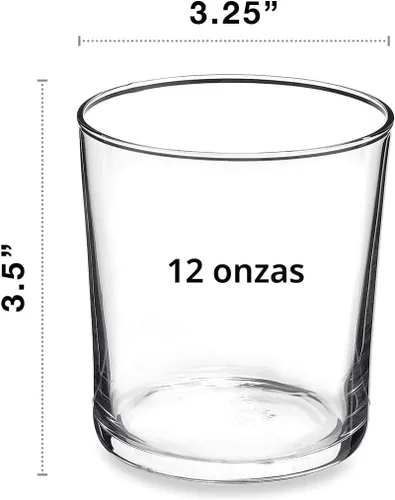Miniatura 3 de Bormioli Rocco Bodega Collection - Juego de 12 vasos medianos de 12 onzas para agua, bebidas y cócteles, vasos de vidrio templado transparente de 12