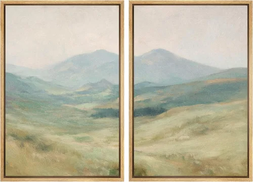 Miniatura 44 de SIGNWIN Lienzo enmarcado para pared, ilustraciones abstractas texturizadas en tonos beige terrosos, arte moderno, decorativo, contemporáneo