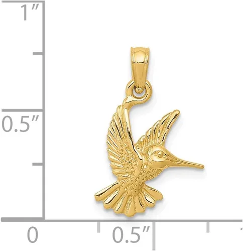 Miniatura 3 de Colgante de colibrí de oro amarillo de 14 k (0.512 x 0.787in)