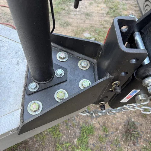 Miniatura 6 de Shocker Hitch Adaptador de lengüeta de soldadura de canal vertical para marcos A de remolque, hasta 20,000 libras GTW, solo componentes, 2 lados