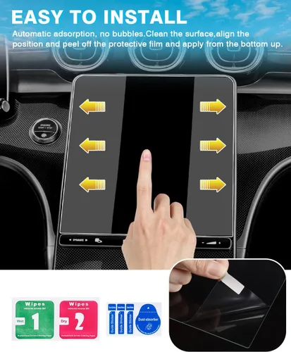 Miniatura 7 de [Actualización] 2 Pack Protector de Pantalla de 11.9 Pulgadas para 2022 ~ 2025 2026 Mercedes Benz C300 Clase C C250 / 2023 ~ 2026 GLC300