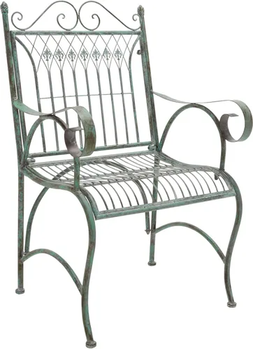 Miniatura 7 de SAFAVIEH Outdoor Collection Leah - Juego de 4 piezas de hierro forjado con pergamino victoriano, color verde oscuro antiguo