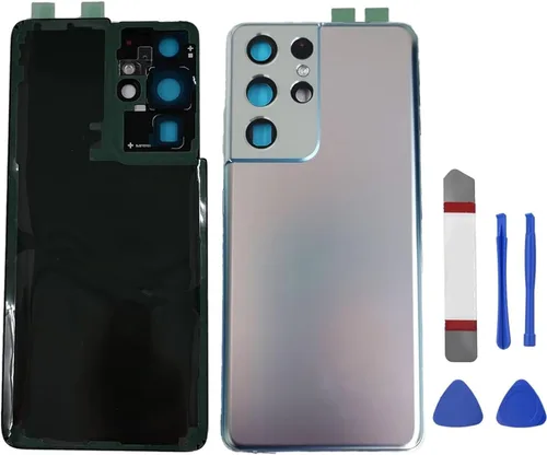 Galaxy S21 Ultra - Carcasa de repuesto para Samsung Galaxy S21U S21 Ultra 5G SM-G998B G998U G998U1 G998U1 G998W con lente de cámara de vidrio