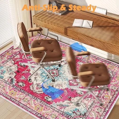 Miniatura 4 de Tapete para silla de 4 x 5 pies, 48 x 60 pulgadas, tapete antideslizante para sillas de escritorio de oficina, tapete para silla