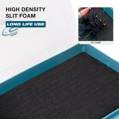 Miniatura 3 de SF Caja de Aparejos de Pesca Bandeja 3600 Espuma Ranurada Estuche Doble Hebilla Abierto Caja de Plástico Jig Cabezas Anzuelos Spinners Cucharas