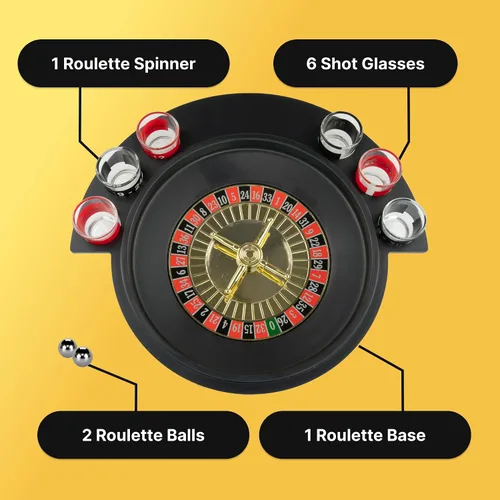 Miniatura 4 de Spin to Win: Fairly Odd Novelties - Juego de ruleta de vaso de chupito, 6 vasos, 2 bolas, favorito de fiesta, perfecto para grupos, 11.25 pulgadas