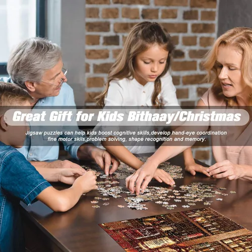 Miniatura 6 de Rompecabezas para adultos de 1000 piezas de 27.6 x 19.7 pulgadas, grandes, difíciles, desafiantes, familiares, juegos para aliviar el estrés